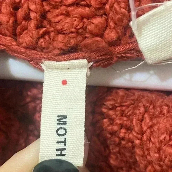 Anthropologie Moth Cable Knit Mock Neck Sweater Size Medium - Picture 6 of 7